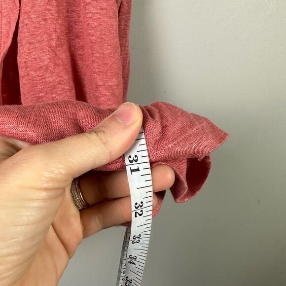 100% linen Lagenlook boho coastal open front cardigan mauve pink - Picture 4 of 5